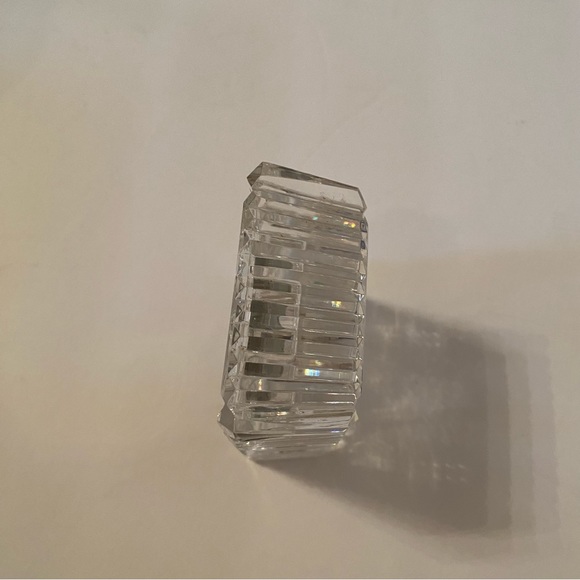 WATERFORD CRYSTAL CLOCK RECTANGLE QUARTZ BATTERY SIGNED IRELAND HOME DECOR - Picture 4 of 10